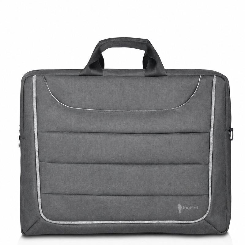 Anthracite Laptop Briefcase with Shoulder Strap