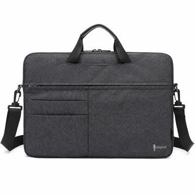 Antrasit Çok Cepli Askılı Laptop Çantası — Logo Baskılı