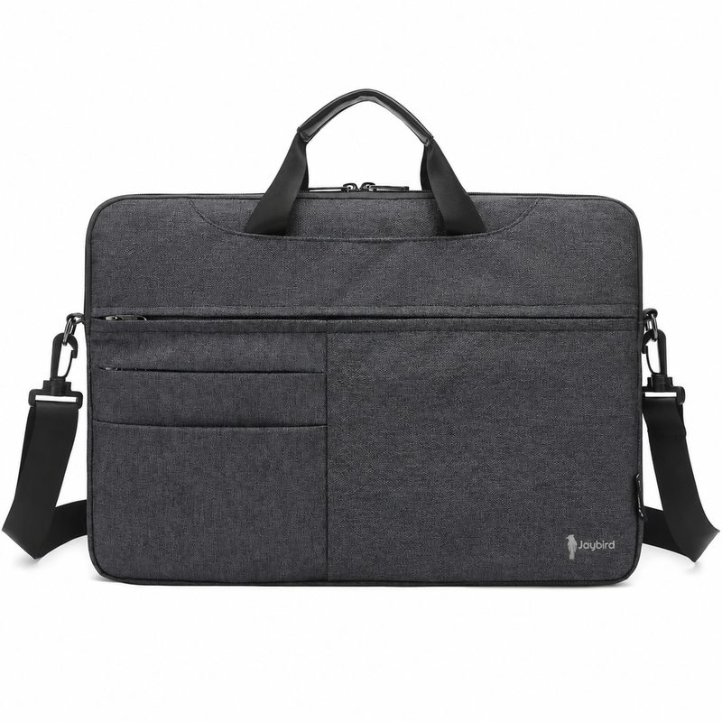 Anthracite Multi-Pocket Laptop Bag with Strap