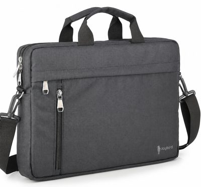 Antrasit İnce Laptop Evrak Çantası — Logo Baskılı