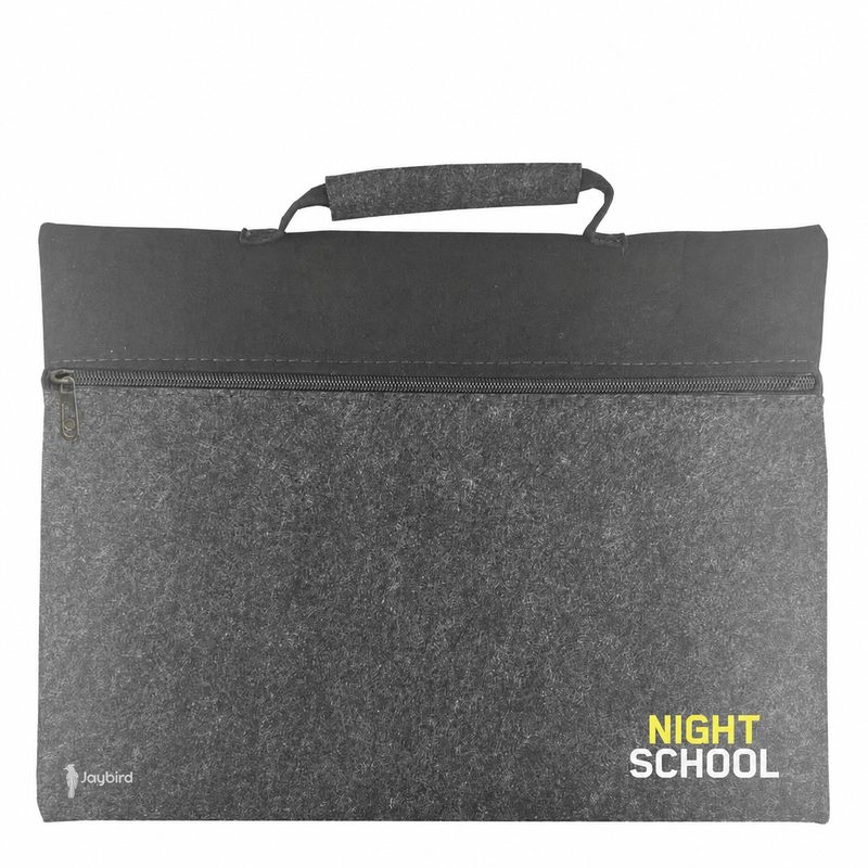 Anthracite Eco-Friendly Felt Document & Tablet Bag