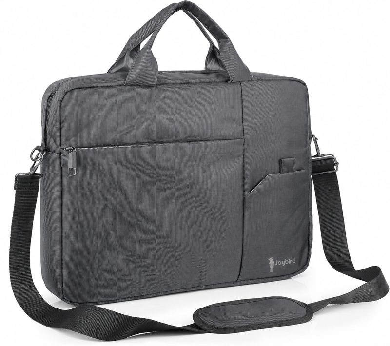 Anthracite Laptop Document Bag with Shoulder Strap