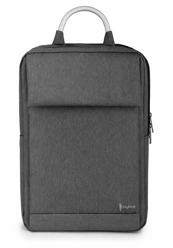 Antrasit Lüks Metal Saplı Sırt Çantası — Ön Görünüm Kurumsal Laptop Çantası