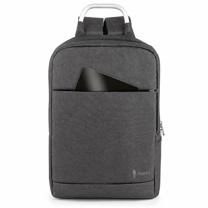 Anthracite Metal-Handle Slim Laptop Backpack