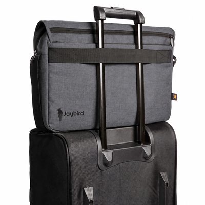 Antrasit Trolley Askılı Postacı Model Laptop Çantası — Logo Baskılı