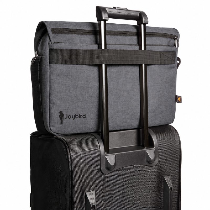 Antrasit Trolley Askılı Postacı Model Laptop Çantası — Logo Baskılı