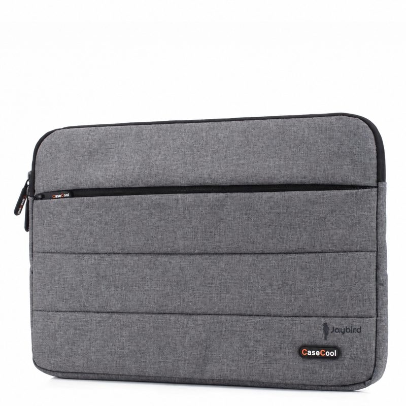 Gri iPad Tablet Çantası — Kapitoneli Logo Baskılı Promosyon Tablet Kılıfı