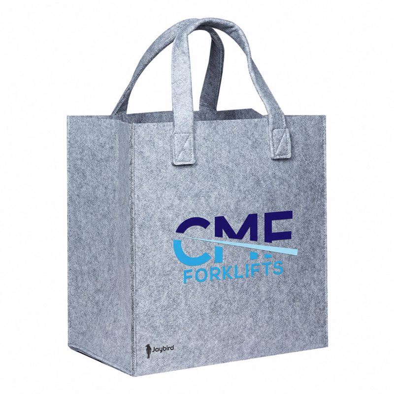 Grey Felt Shopping & Tote Bag with Handles