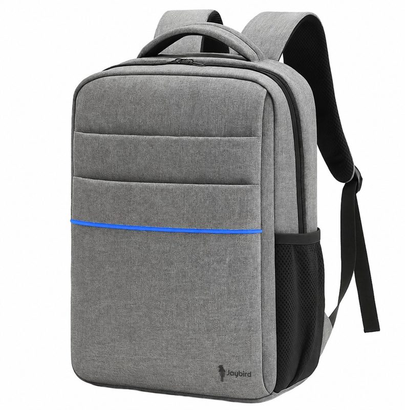 Gri Melanj Laptop Bölmeli Sırt Çantası — Logo Baskılı Promosyon Kurumsal