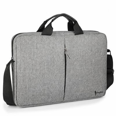 Gri Melanj Slim Laptop Notebook Çantası — Logo Baskılı