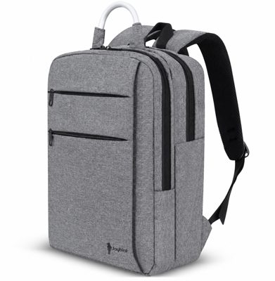 Gri Metal Saplı Laptop Sırt Çantası — Logo Baskılı Kurumsal Promosyon