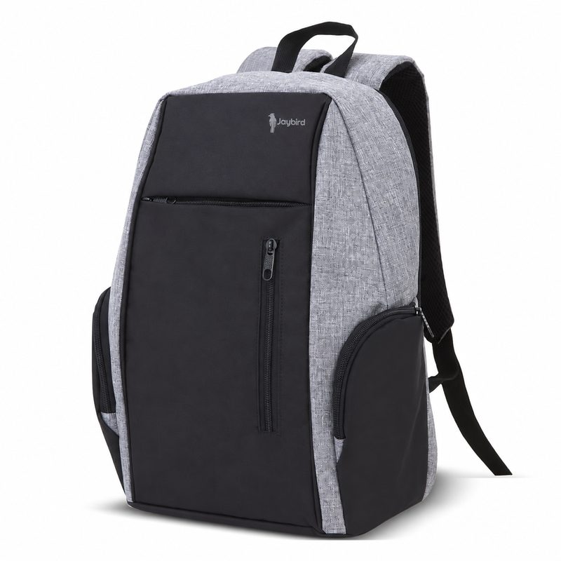 Grey and Black Two-Tone Laptop Backpack