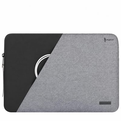 Gri-Siyah Küçük Ebat Laptop Çantası — Logo Baskılı Promosyon Notebook Kılıfı