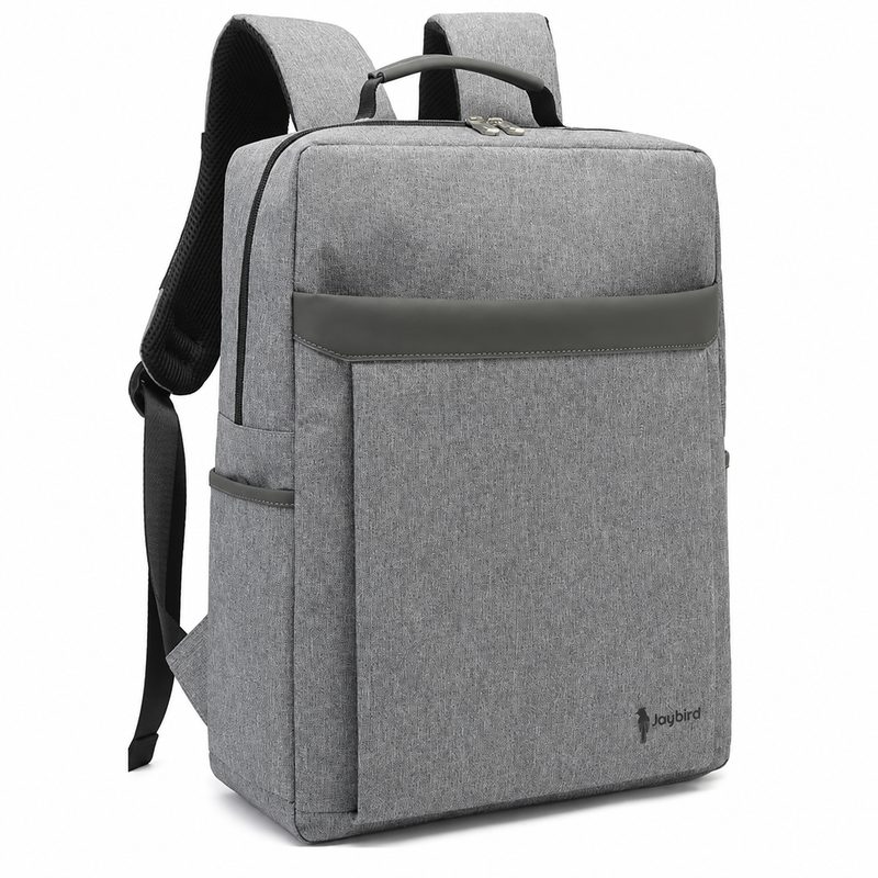 Grey Structured Business Laptop Backpack