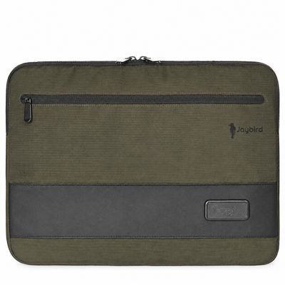 Haki Fermuarlı Slim Tablet & Laptop Kılıfı — Logo Baskılı