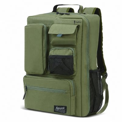 Haki Yeşil Çok Cepli Outdoor Sırt Çantası — Logo Baskılı