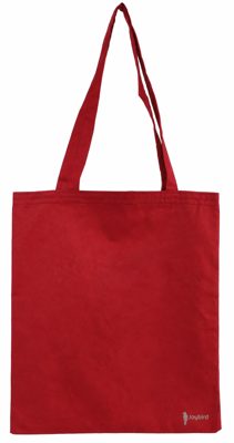 Kırmızı Bez Çanta — Baskıya Hazır Promosyon Alışveriş Tote Çantası