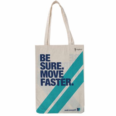 Krem Baskılı Promosyon Bez Alışveriş Tote Çantası — Logo Baskılı Kurumsal