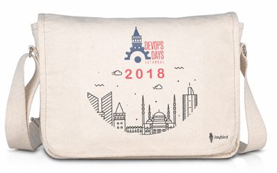 Krem Gabardin Kapaklı Postacı Çantası — Logo Baskılı Promosyon Omuz Çantası