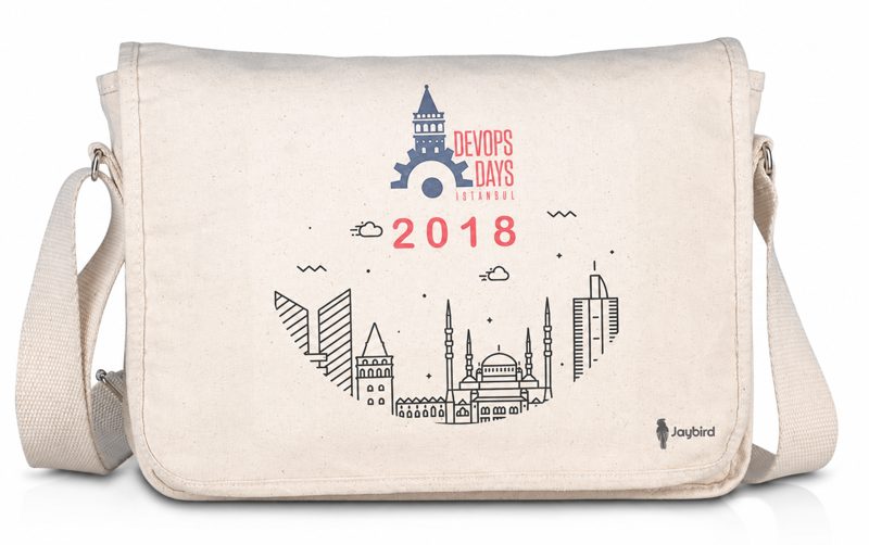 Krem Gabardin Kapaklı Postacı Çantası — Logo Baskılı Promosyon Omuz Çantası
