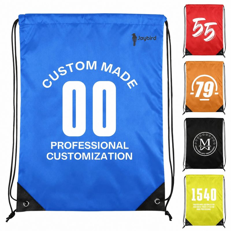 Blue Drawstring Sports Backpack