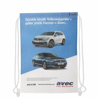 Mavi Full Baskılı Büzgülü Sırt Çantası - Promosyon İpli Gymsack Çanta