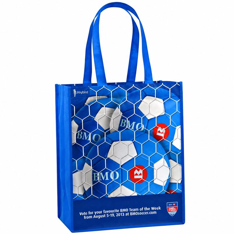 Mavi Full Baskılı Laminasyonlu Bez Alışveriş Çantası — Promosyon Tote