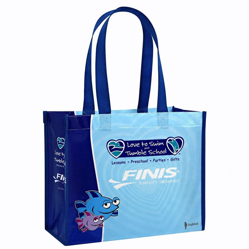 Mavi Lamineli Full Renkli Tote Çanta - Promosyon Alışveriş Çantası