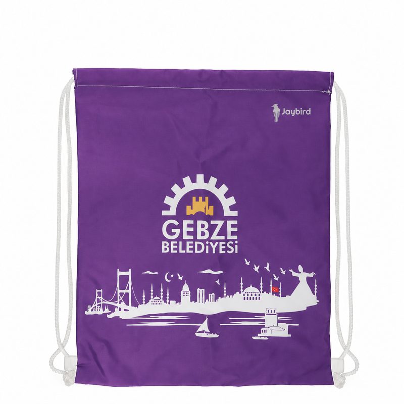 Purple Waterproof Foldable Drawstring Backpack