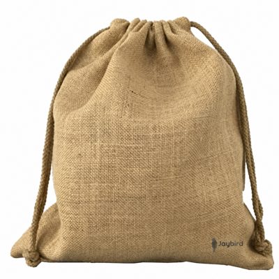 Naturel Jüt Büzgülü Sırt Çantası — Logo Baskılı Doğal Promosyon Çanta