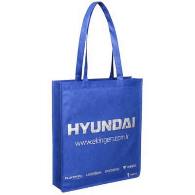 Saks Mavisi Baskılı Non-Woven Tote Çanta - Kurumsal Promosyon Bez Çanta