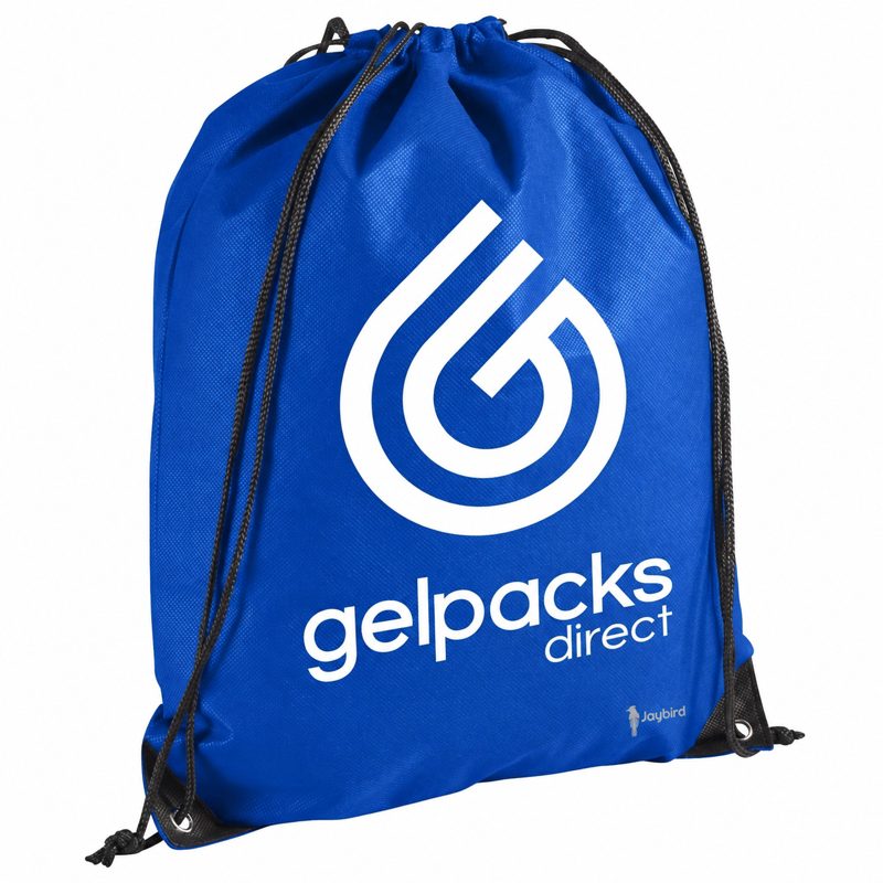 Saks Mavisi Büzgülü İpli Sırt Çantası - Logo Baskılı Promosyon Gymsack