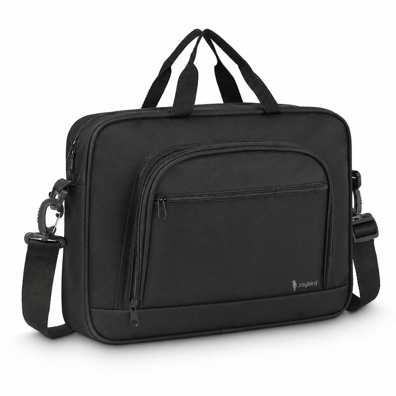 Black Laptop Briefcase with Shoulder Strap