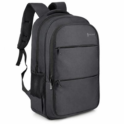 Siyah Büyük Hacimli Seyahat & Laptop Sırt Çantası — Logo Baskılı