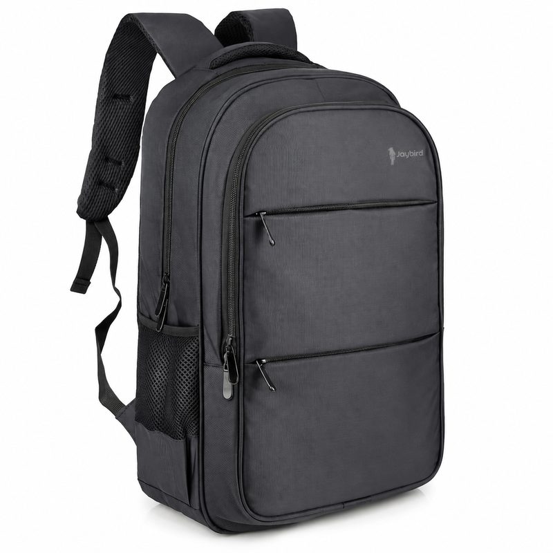 Black Large-Capacity Travel & Laptop Backpack