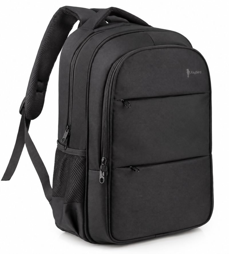 Black Multi-Compartment Laptop Backpack