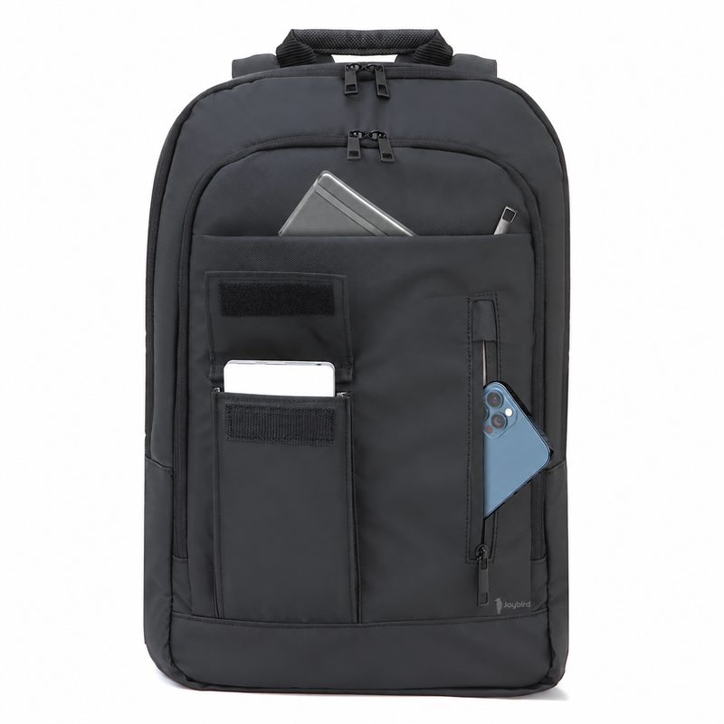 Black Multi-Compartment Laptop Backpack