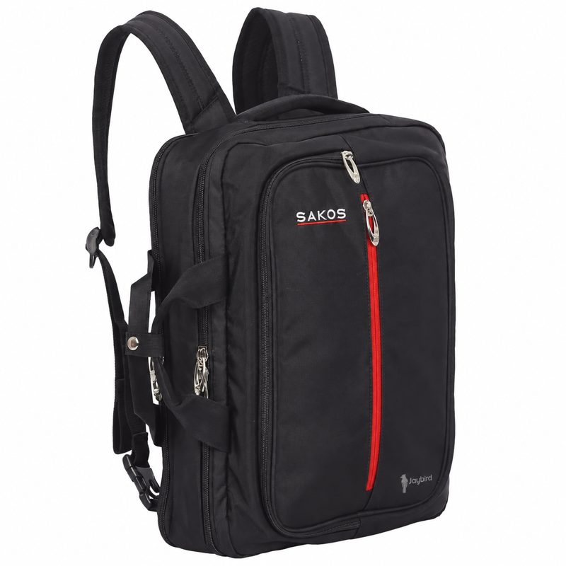 Black Convertible Vertical-Horizontal Laptop Bag