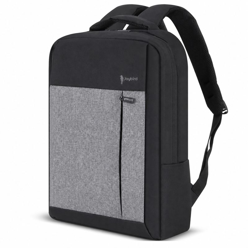 Siyah Gri Laptop Bölmeli Sırt Çantası — Logo Baskılı Kurumsal Promosyon