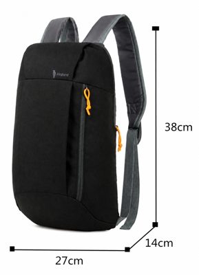Siyah Küçük Boy Sırt Çantası 27x38x14 cm — Hafif Logo Baskılı Promosyon Sırt Çantası