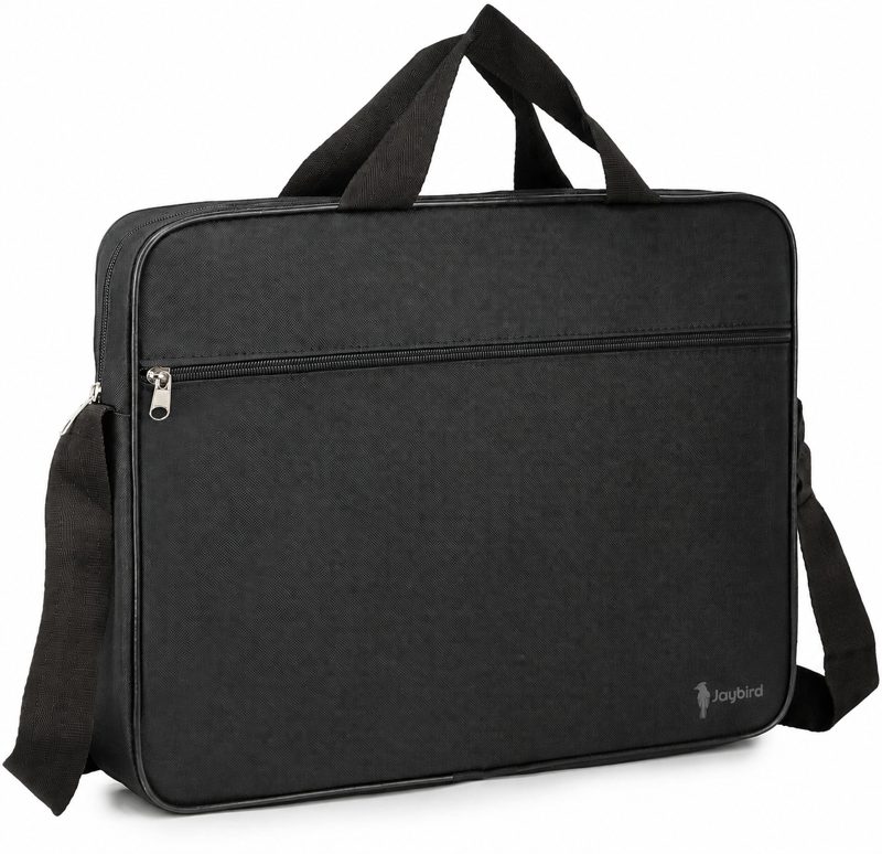 Black Laptop and Document Bag with Shoulder Strap