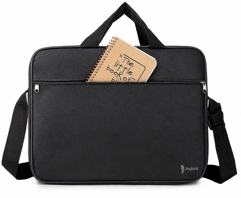 Black Front-Pocket Laptop and Document Bag