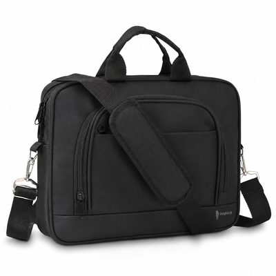 Siyah Pedli Askılı Laptop Notebook Çantası — Logo Baskılı