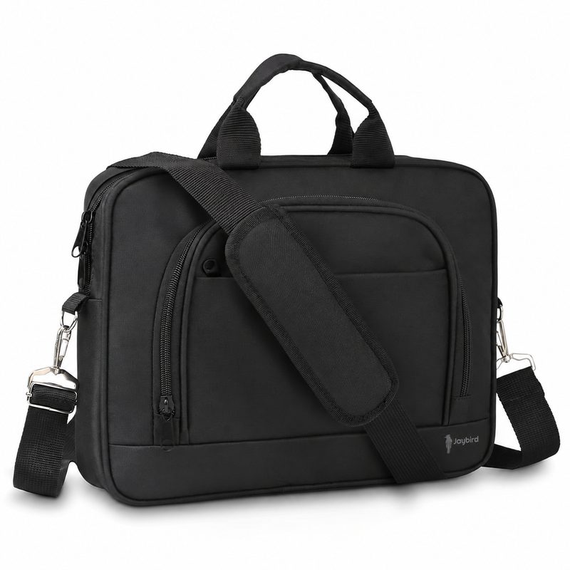 Black Laptop Bag with Padded Strap