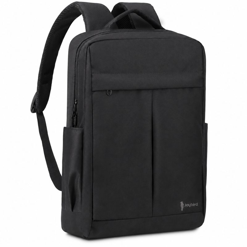 Black Slim Laptop Backpack