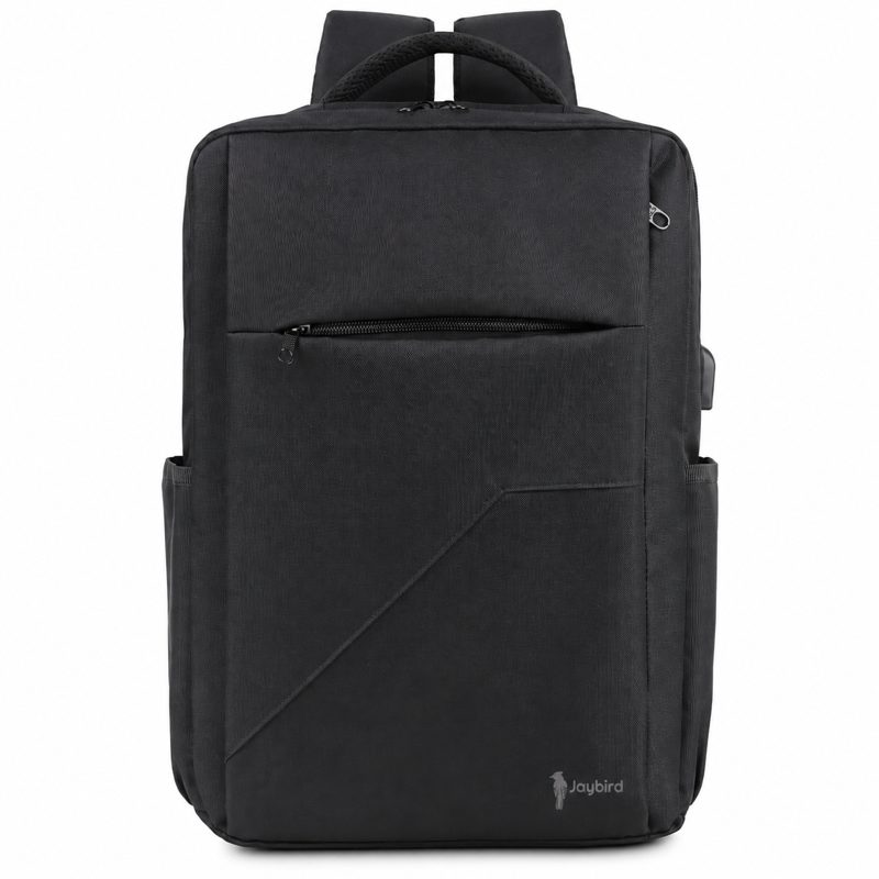 Black Laptop Backpack with USB Port
