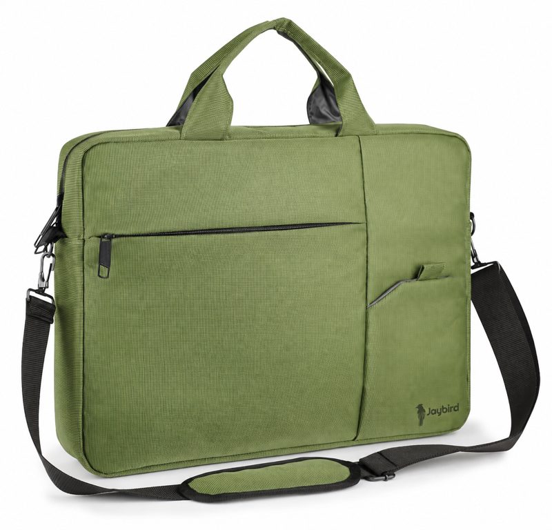 Green Laptop Document Bag with Shoulder Strap